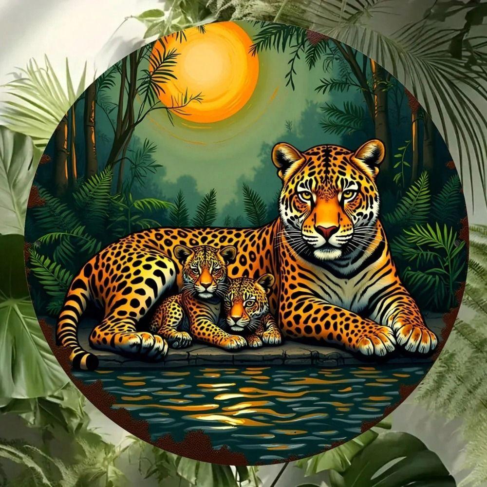 Metal Painting Art Decor Handcrafted Tin Sign 20x20cm Unique Wall Ornament