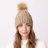Dámska plyšová čiapka zo zhrubnutej vlny jeseň zima vonku chladuvzdorná pletená čiapka udržujúca teplo