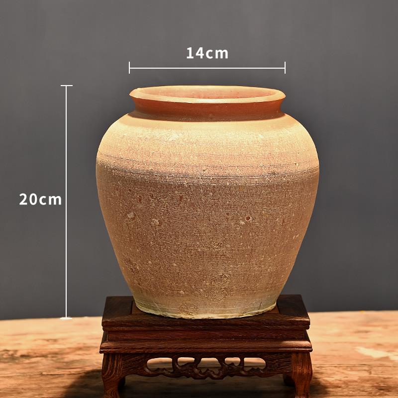 Retro Handmade Clay Potted Plant Vase