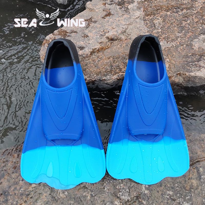 Professional Silicone Rubber Short Fins for Freestyle Swimming and Snorkeling - Suitable for Children and Adults
