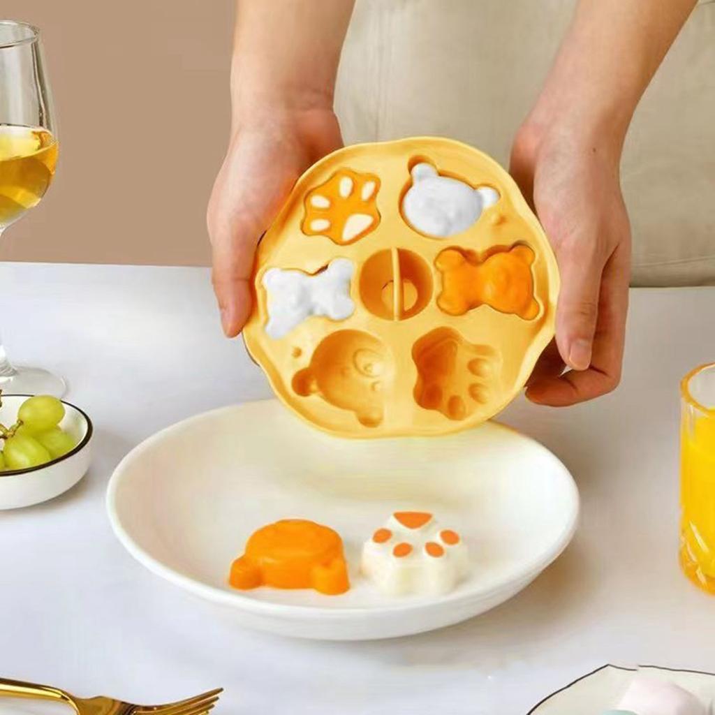 Silicone Steamed Heart Mold, Infant Complementary Food, Baby Baking Tool, Household Steaming And Boiling Silicone Mold.