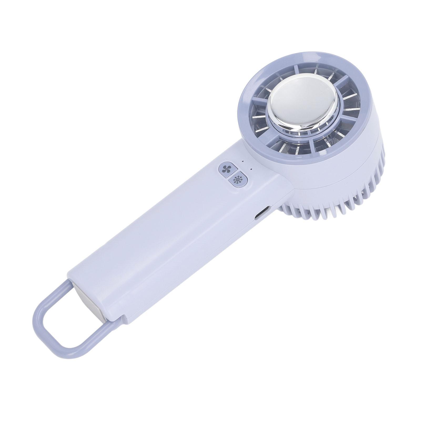 Handheld Cooling Fan 3 Speeds Rechargeable Portable Semiconductor   Desk Fan with Cold Compress Function for Travel