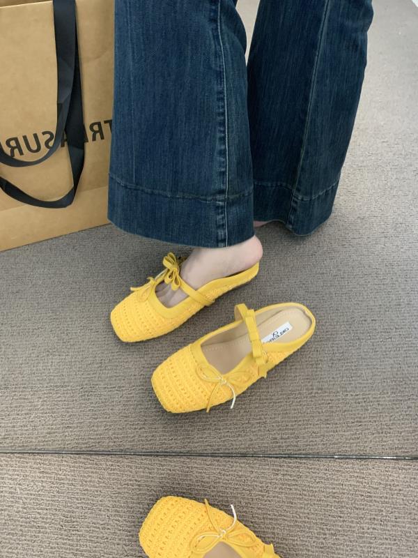 Fashion Shoes Ladies' Slippers Cover Toe Luxury Slides Butterfly-Knot Designer Butterfly-knot Slippers Casual Cover Toe Shoes Woman 2025