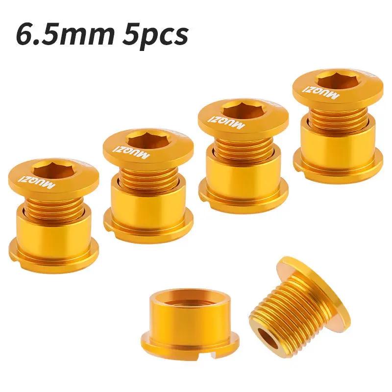5pcs Double Single Bicycle Chainring Bolts Aluminum Alloy 6.5mm 8.5mm Chainwheel Screw Road MTB Bike Crank Bolts Crankset Nut