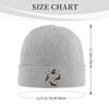 Dachshund Dog Pattern with Dog Paws Warm Knitted Cap Winter Knit Bonnet Hat Skullies Beanies Hip Hop Caps for Unisex