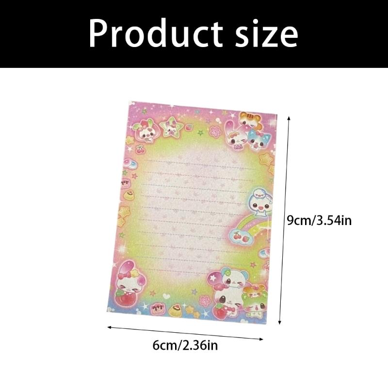 Rainbow Animal Note User Friendly School Office Supplies Cute Memos Sheets Paper Texture Suitable for Journaling