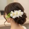 Multicolor Bridal Hairpin Simulated Flower Thai Hair Comb Elegant Flower Hair Comb  Thailand