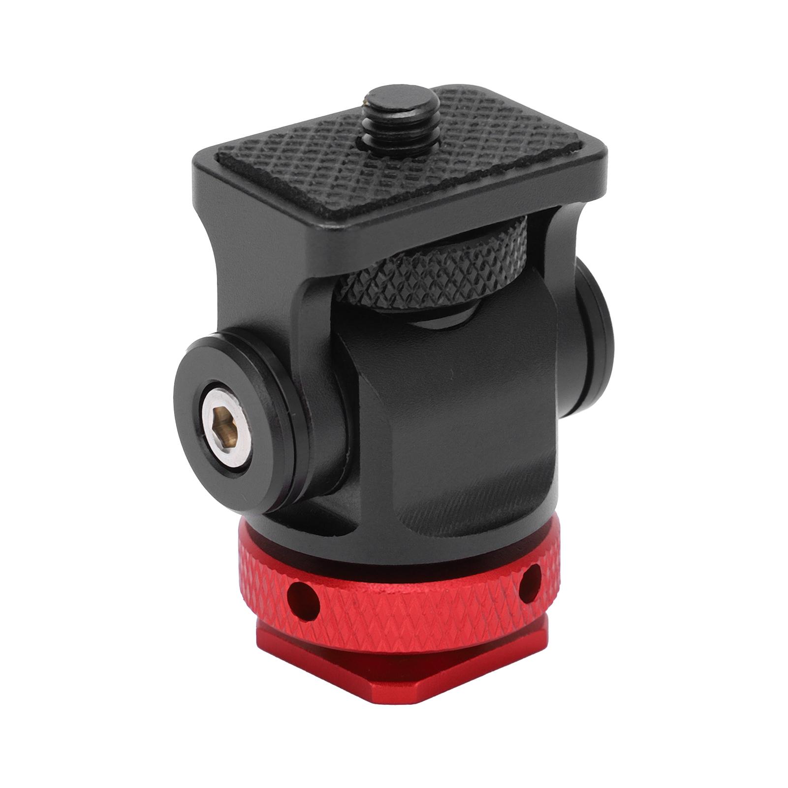 

Мини Шаровая Головка Штатива из Алюминиевого Сплава Адаптер Холодного Башмака Винт 1/4 Дюйма для Зеркальной Камеры Серебристо-Серый красный