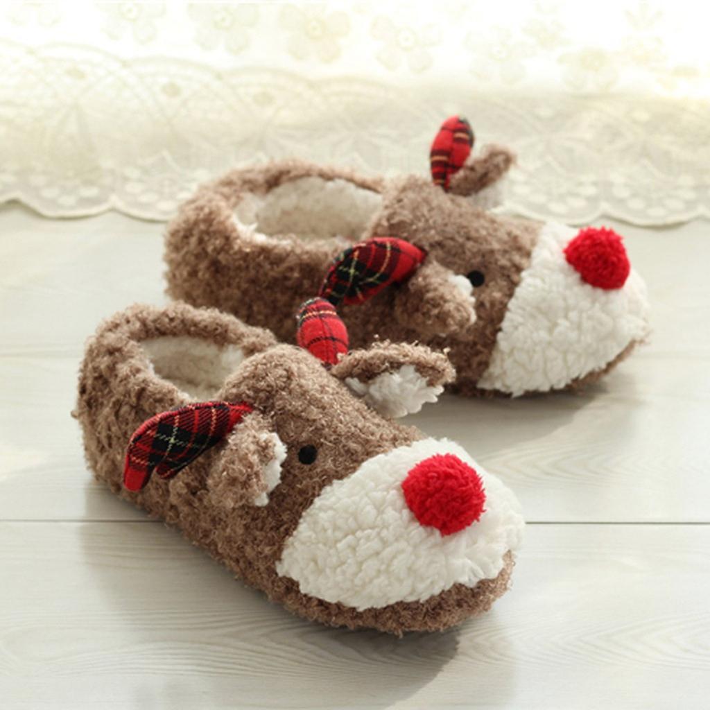 Women's Cotton Slippers Warm Home Cute Soft Plush House Slippers