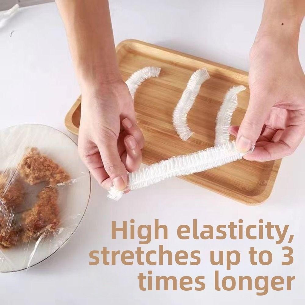 50 Stück Extra Große Einweg-Tablettabdeckung Gummiband Transparent Einweg-Lebensmittelabdeckung Staubdicht Frischhalte-Lebensmittelaufbewahrungsabdeckung