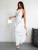 2026 European & American Fashion Pleated Slimming Solid Color Summer Maxi Dress for Women