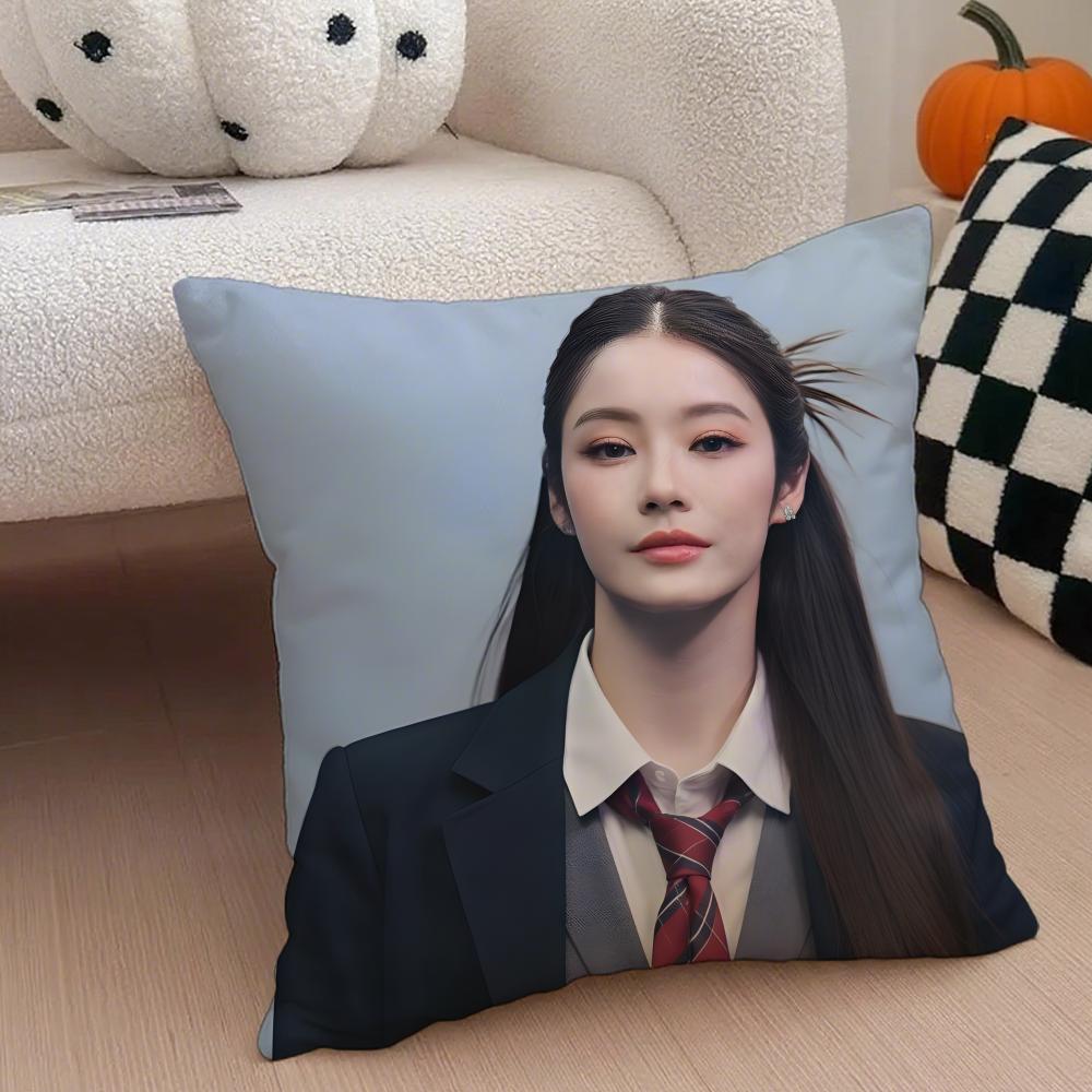 

Thai Fashion NNamtan Tipnaree WWeerawatnodom Cushion Cover Throw Pillow Cover Hidden Button Durable Polyester Chair Cushion 30X30cm