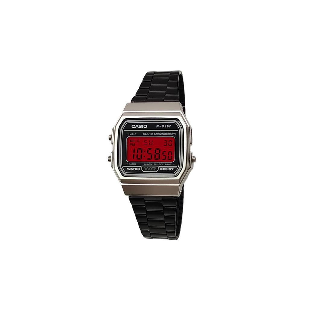 CASIO Custom Collection Quartz Movement Stainless Steel Strap Watch Men's Watches Black Dial F-91WM-7A(Watch5--)