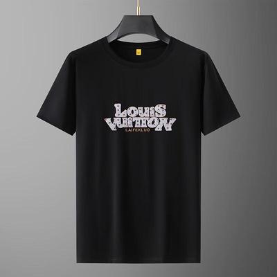 Di Bin Ze Herren Plus Size Maulbeerseide Mischung Rundhals T-Shirt