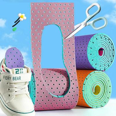 Plantillas de espuma viscoelástica para fascitis autocortadas, cómodas y transpirables, almohadillas antideslizantes para zapatos, plantillas Plantar suaves para niños y adultos, 1 rollo