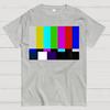 Retro Farbstreifen Bildschirm Baumwolle Sommer Lässig Kühl Locker T-Shirt