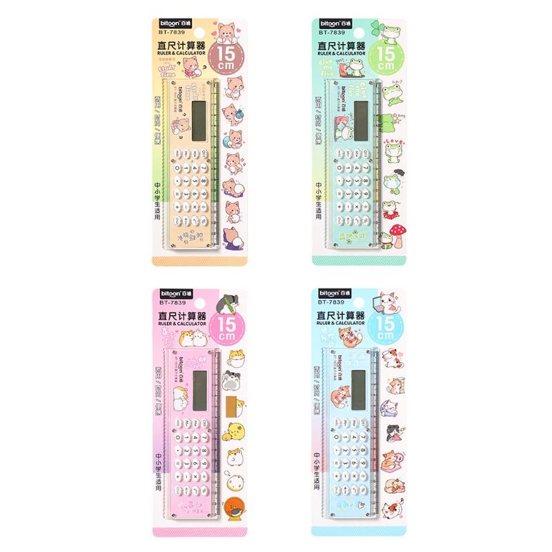 Mini Led Calculator Buy Mini Portable Calculators Ruler with 8-Digit LED Display 1 X Cell ...