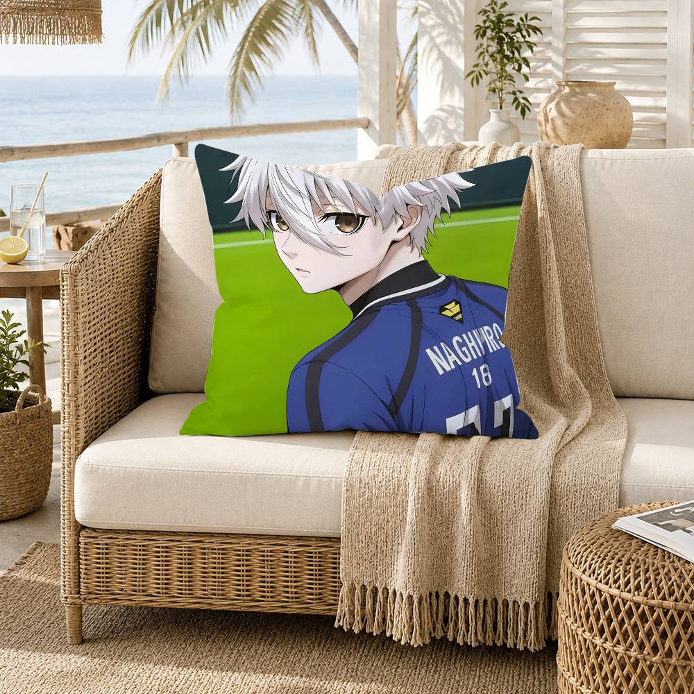 BBLUE LOCKS SSeishiro Nagi Pillow Case for Sofa Living Room Home office Decor Protective Cover