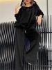 Oversized Casual Two-Piece Leopard Print Hoodie and Pants Set for Women