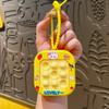 Yousheng Keychain Pendant Cartoon Cat Panda Design Whack-a-mole Toy Key Chain with Braided Lanyard Stress Relief Pressable Silicone Bubbles