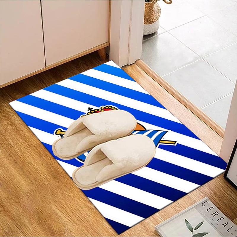 Real Sociedad Rug Game Carpet, Floor Mat for Bedroom Living Room Entryway Rug, Home Decor Idea Gift for Christmas Birthday