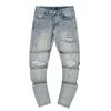 Jeans de Hombre Rectos con Parches Desgastados Estilo Vintage High Street Pantalones Casuales