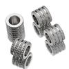 20pcs Stainless Steel Loose Bead Big Large Hole Spacer Beads Charm Pendants for DIY Bracelet Necklace Jewelry Making Supplies