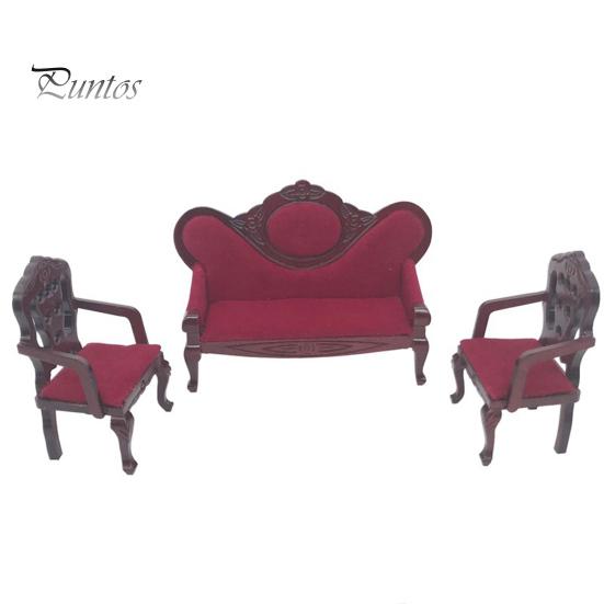 

3шт/набор 1/12 кукольный дом деревянный диван кресло модель миниатюрный аксессуар для мебели