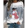 Women's Sweater Pullover Christmas Party Clothes Autumn New Long Sleeve T-Shirt Imitation Cotton O Neck Top Casual Sweatershirt