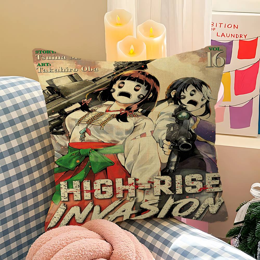 High-Rise Invasion Maple Design Cushion Cover Happy Autumn Harvest Decor Holiday Decorati Pillow Cover