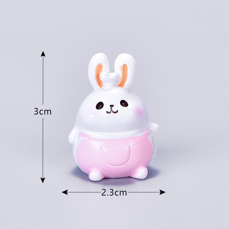 Mid-Autumn Festival Micro-landscape Ornaments Resin Handicrafts Mooncake Eating Rabbits Cute Animals Chef Rabbits