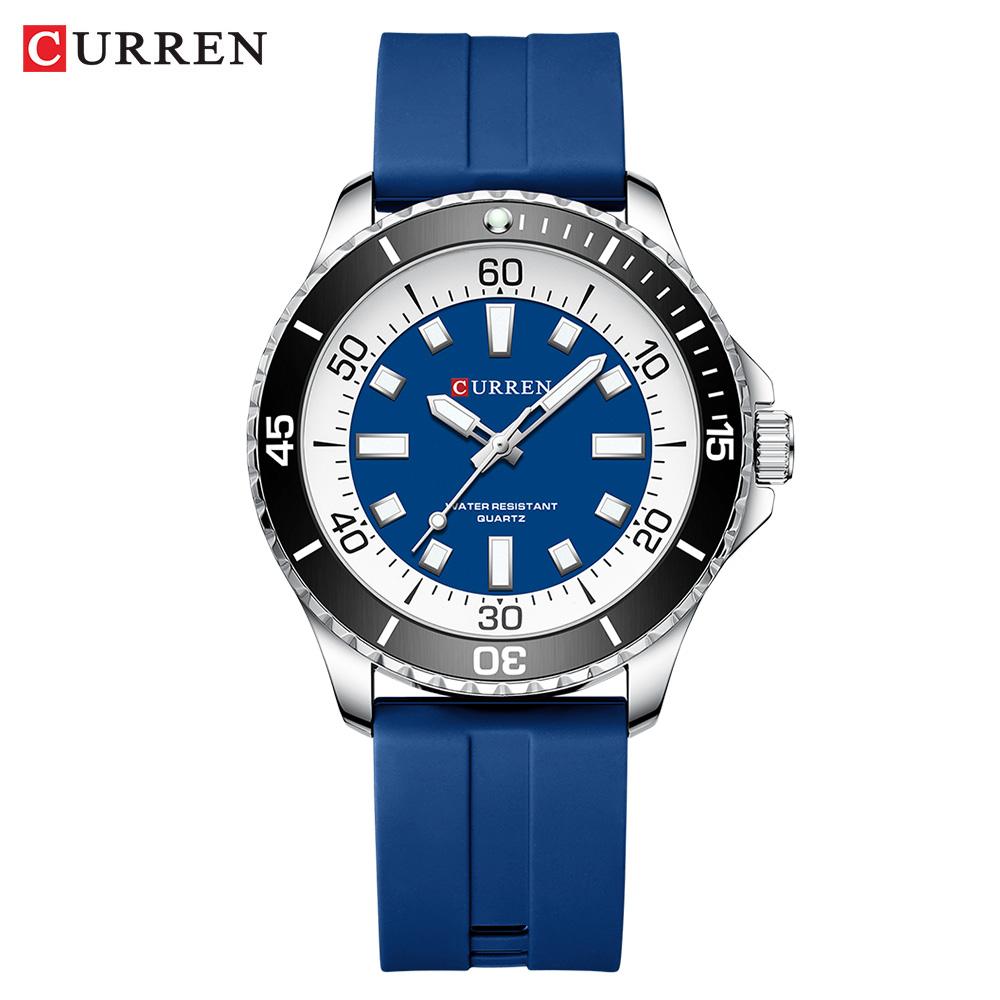 CURREN Brand 44MM Large Dial Male quartz Wristwatch Sport Waterproof Simple Men's Watch With Luminous Hands