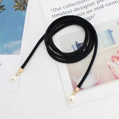 Simplicity Summer Waistband for Dress Elegant Pearl Thin Belts Women Long Leather Hemp Rope Braid Waist Belt Girls