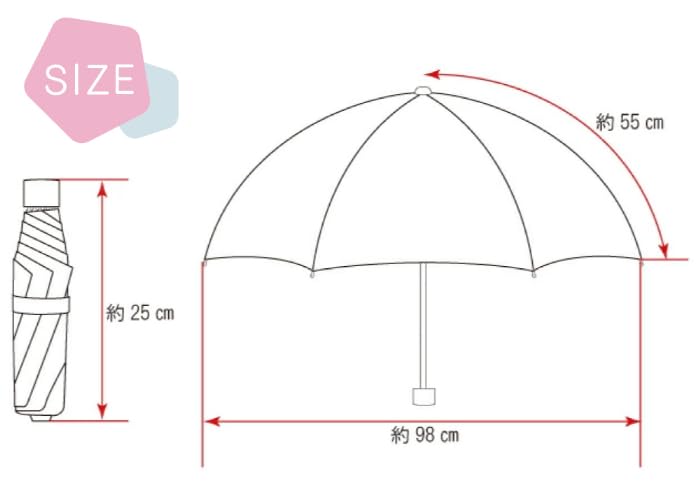 JENNI Rain and Sunny Folding Folding 10003502 Girls' Umbrella, Umbrella, Umbrella, Umbrella, Simple, Stylish, Cute, School, Girls, 55cm, Blue,