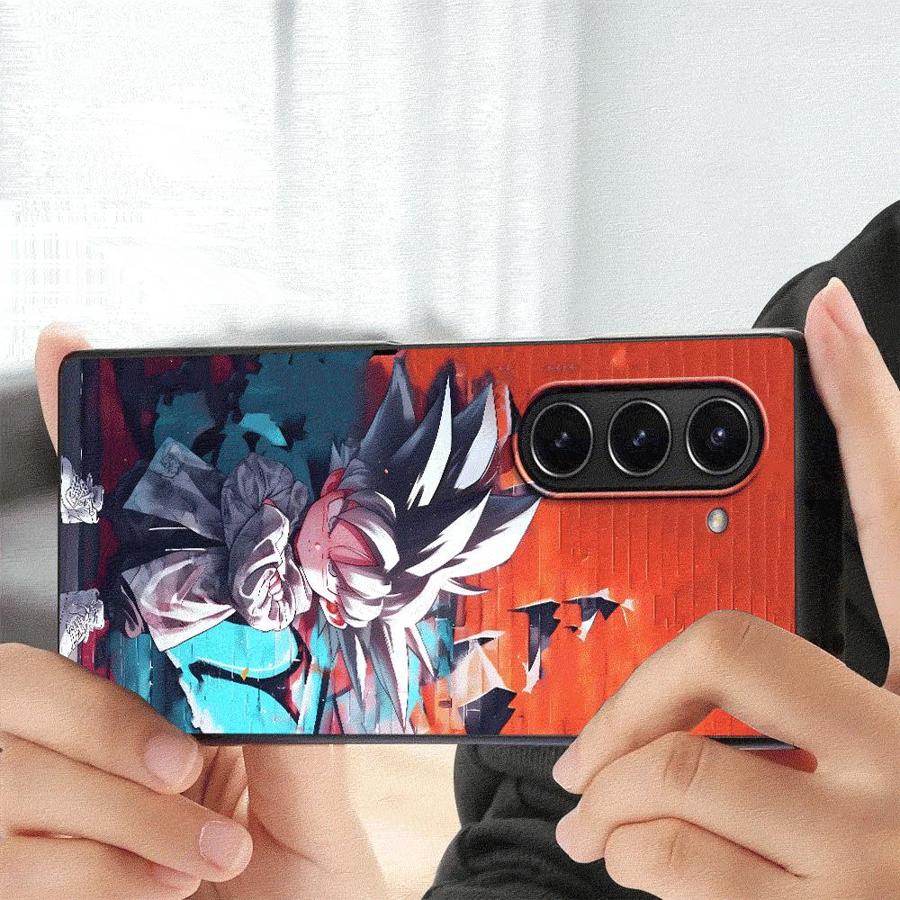 Case for Samsung Galaxy Z Fold 7 6 5 4 3 ZFold3 ZFold7 ZFold4 ZFold6 ZFold5 Back Phone Cover Dragon Ball Graffiti Goku