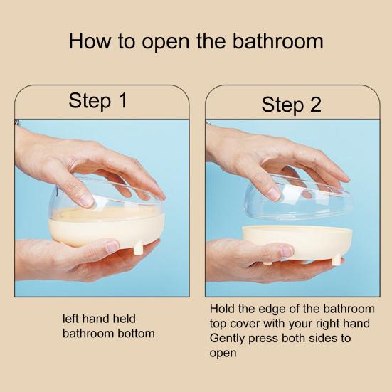 Bañera para hámster Resistente a caídas Forma bonita Fácil de lavar Panorámica Transparente Gran espacio de descanso Doble uso