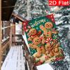 Gd-Dq09050102-1pc Christmas Gingerbread Man Candy Stick Welcome Christmas Garden Flag_2 (3)- Outdoor Garden Flag Double-Sided Home Decoration Courtyar