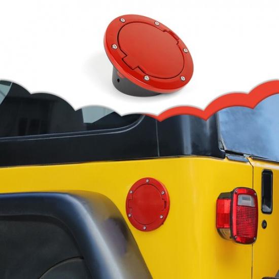Ersetzt Tankdeckel Abdeckung Zierleiste Rot Für Jeep Wrangler TJ Zubehör
