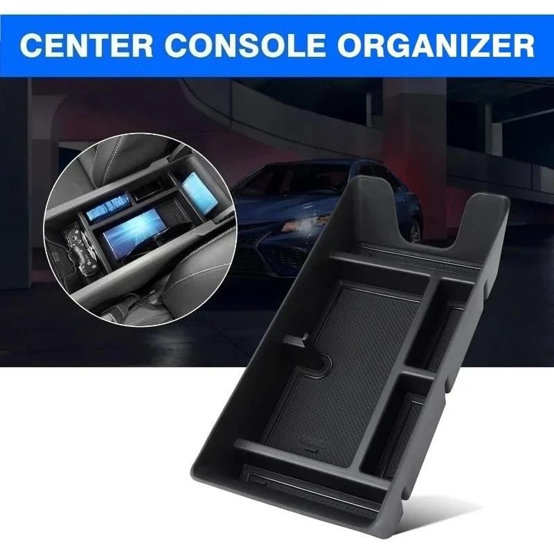 For Toyota Camry XV80 2025 Center Console Armrest Organizer Tray Durable ABS Black Storage Box With Divider Car Accessories