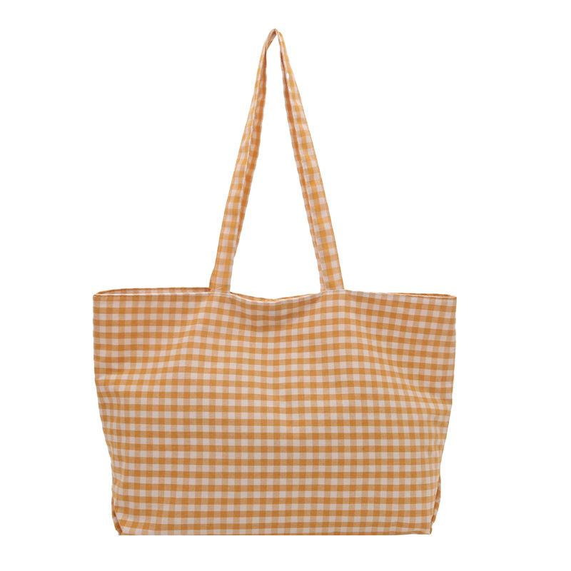 Canvas Bag Women's Large Capacity 2025 New Summer Versatile Lazy Wind Shoulder Bag Leisure Student Class Tote Bag