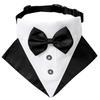 Tanpopo Formeller Hunde-Smoking Hochzeitskragen Bandana Geburtstags-Kostüm Fliege Party-Anzug Weihnachts-Feiertags-Party-Outfit Haustierhalsband