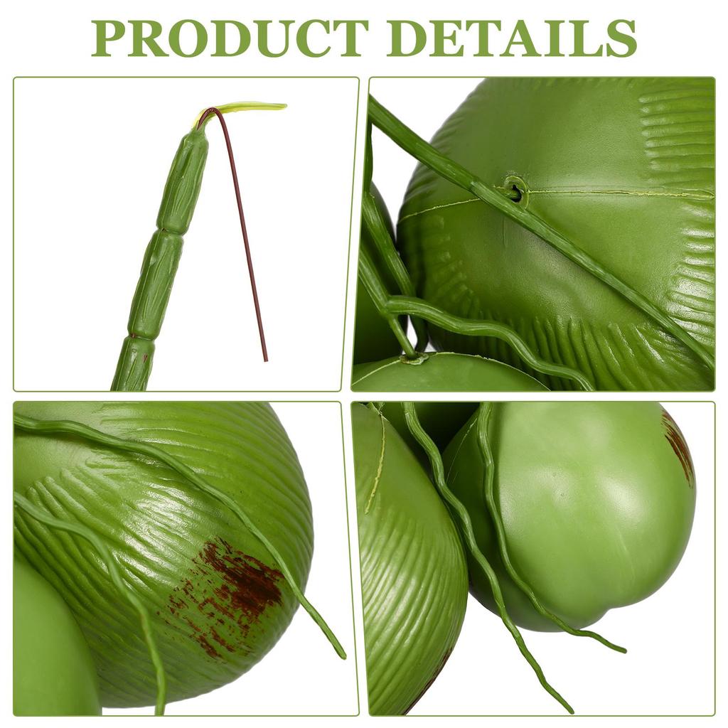 Künstliche Kokosnüsse Tropische Partydekorationen Simulierte Kokosnuss Falsche Frucht Requisiten Für Restaurant Foto-Requisite Kunststofffrucht