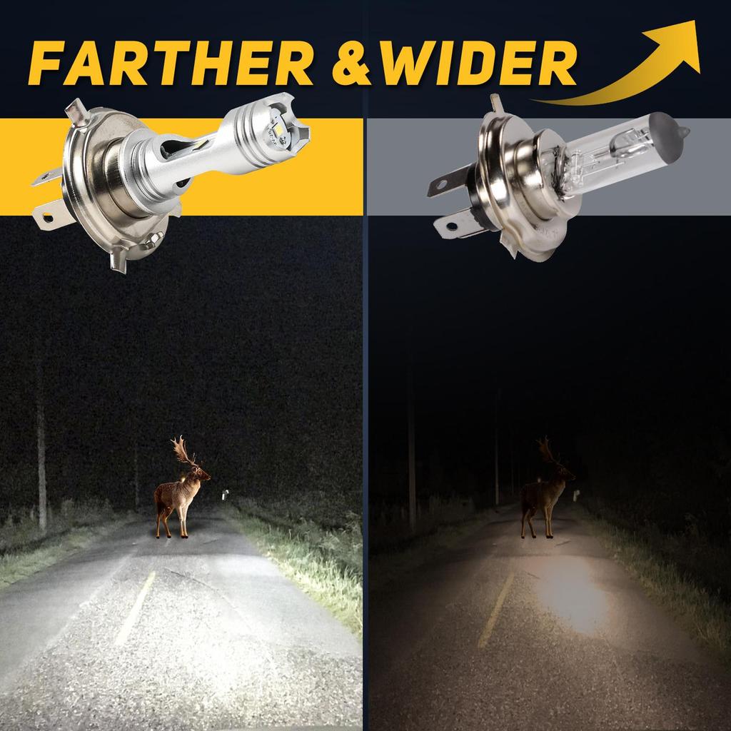 H4 LED For Yamaha MT07 MT03 MT09 XT 660 X 04-16 Motorcycle H4 H1S 9003 LED Headlight Hi/Lo Bulbs 5200LM 6000K Xenon White CANbus