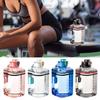 2.2L Transparent Water Kettle Square Shape Labor-saving Large Capacity Unisex Sport Water Bottle for Going Out