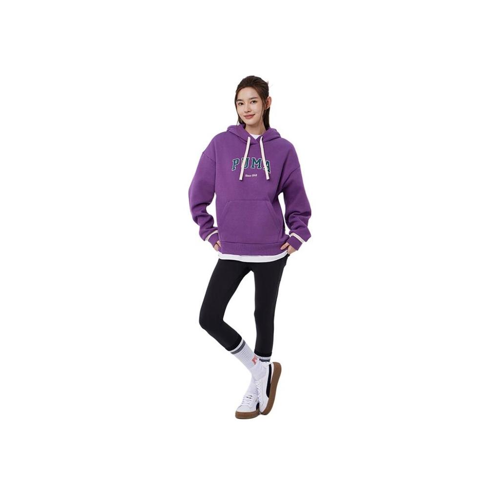 Puma Varsity 2.0 Hoodie Casual Pullover Long Sleeve Sweatshirt Women hoodies Purple 686189-49