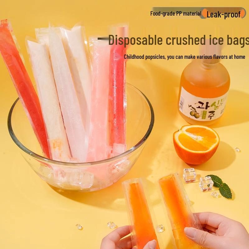 Disposable DIY Popsicle Bags - Self-Sealing, Food-Grade for Homemade Slushies
