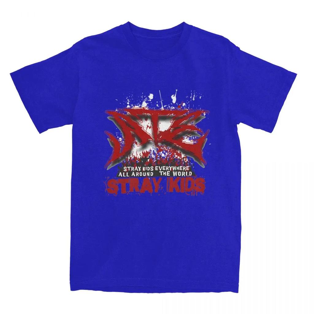 Ate Chk Chk Boom T Shirt 2024 New AlbumStrayed Kids Harajuku T Shirts Short Sleeve Funny Tops 100% Cotton Round Neck Top Tees