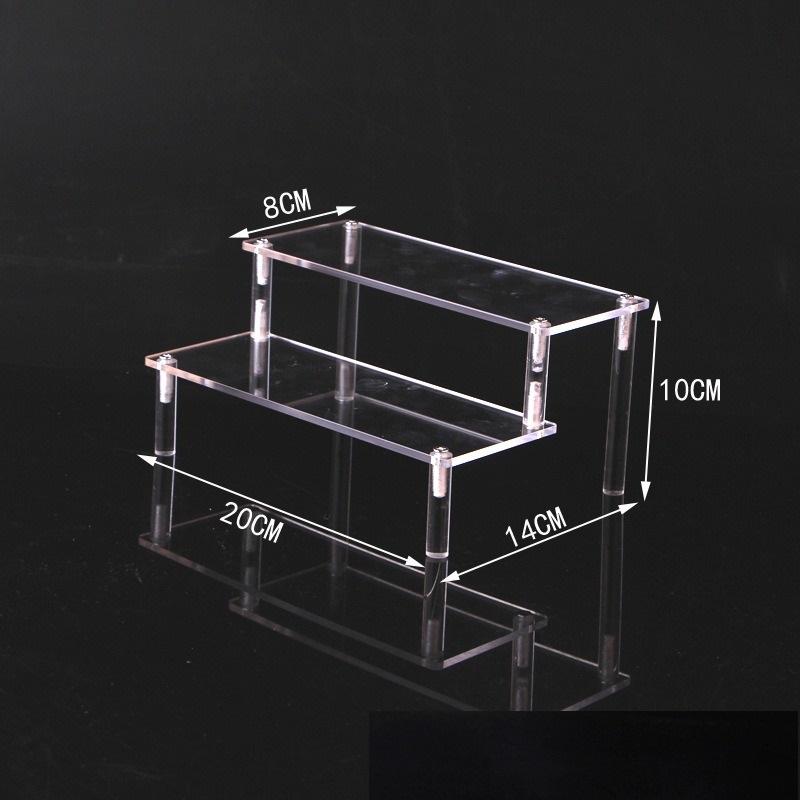 1-5 Tier Acrylic Display Stand,Clear Display Riser Rack for Cupcake,Perfume Doll Décor and Organizer Amiibo Funko POP Figures
