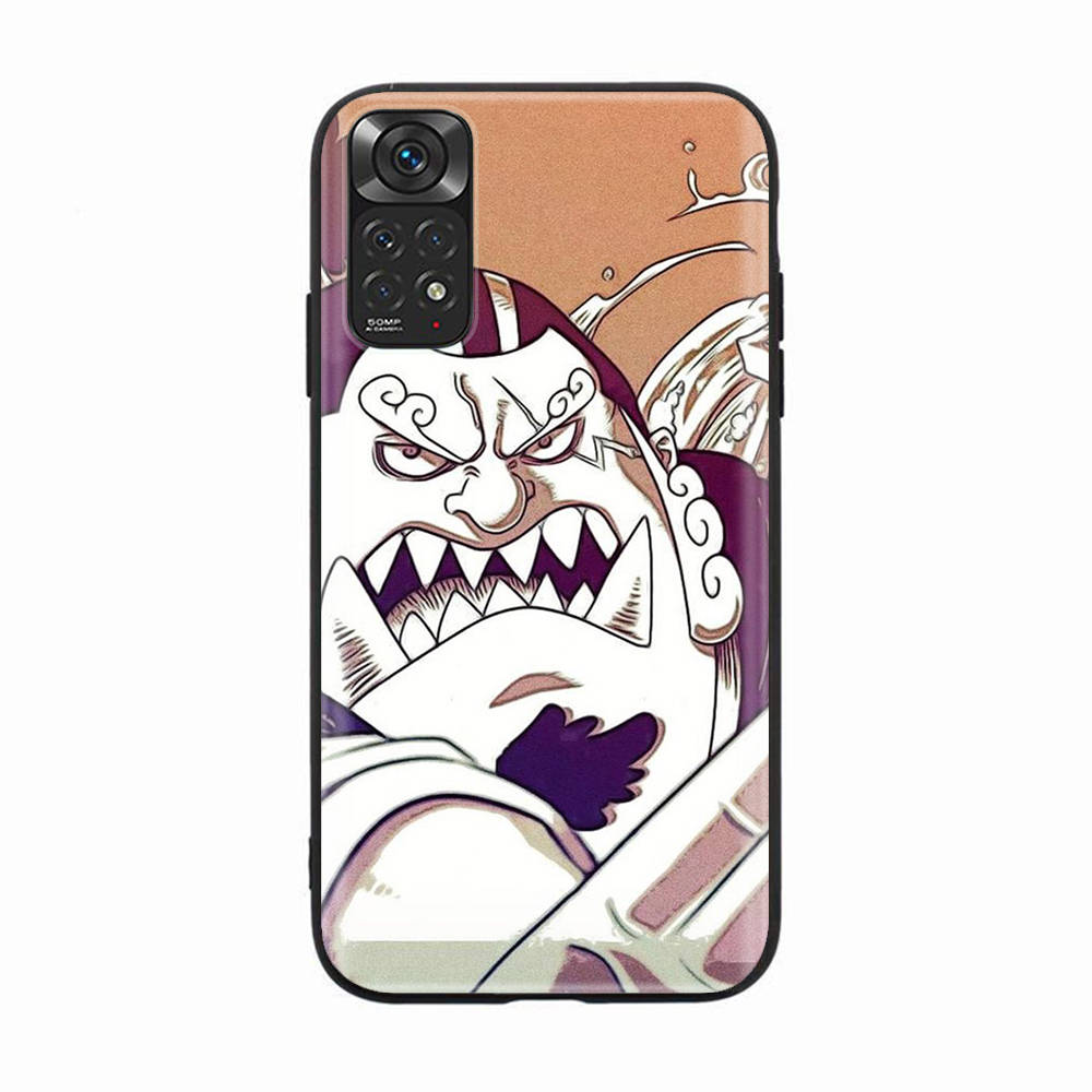 Capa Preta para Xiaomi Poco X6 X4 M5 M6 F5 F6 C65 C55 C50 C51 C40 Pro Redmi 14C A3X 13C 12C 11T 10A 9C Note 7 6 8A Plus D-39 Anime One Piece