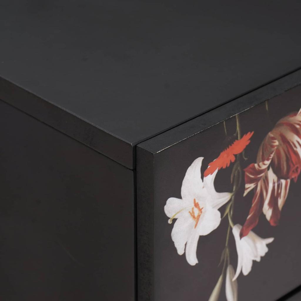 Nightstand Multicolored 50 X 33 X 60 Cm Solid Mango Wood